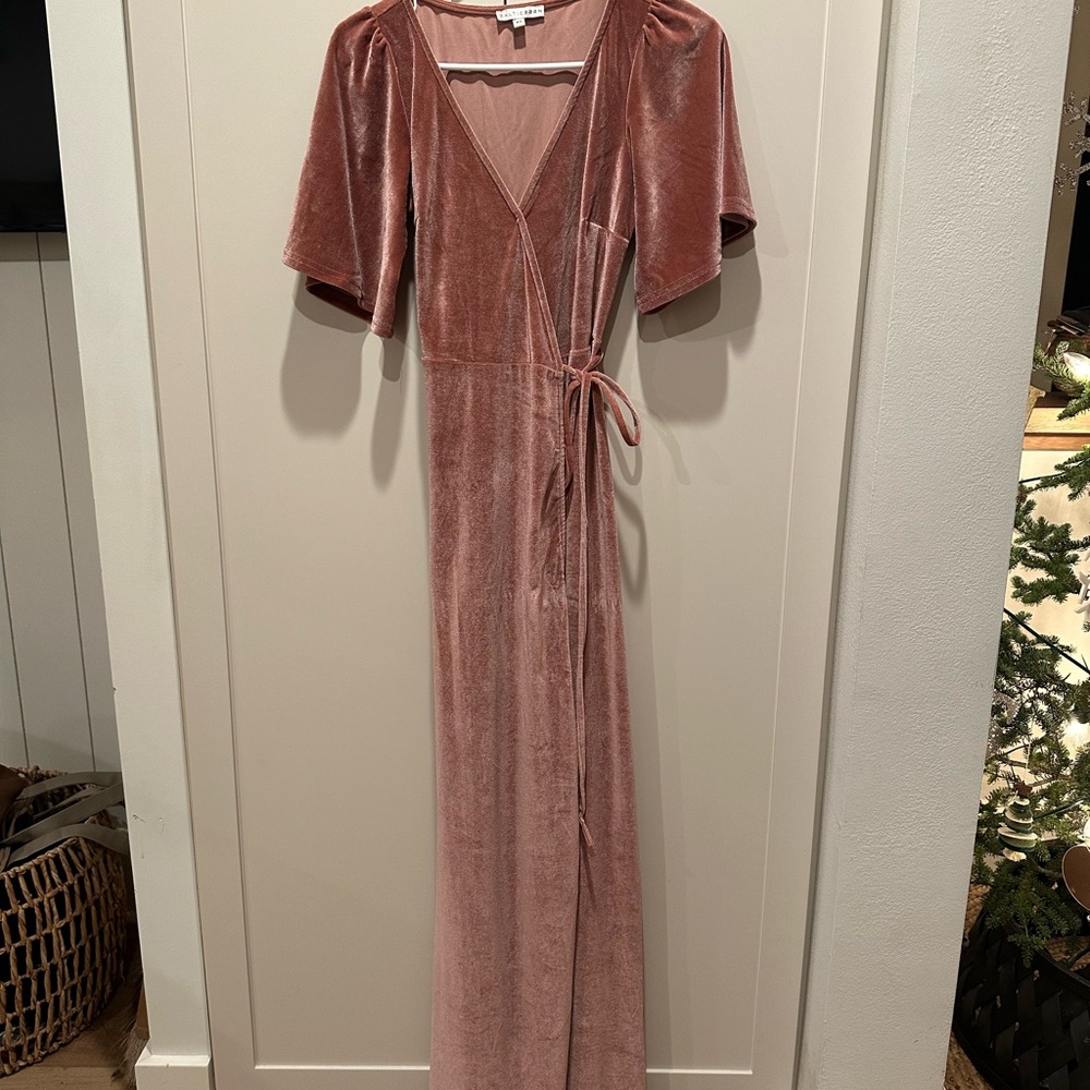 Baltic Born Velvet Wrap Maxi Dress